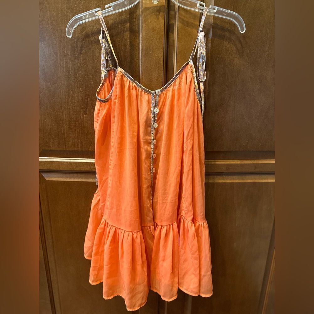 🆕 Free People Peach Sleeveless Chemise. Size XS But Can Fit Bigger. NWT.